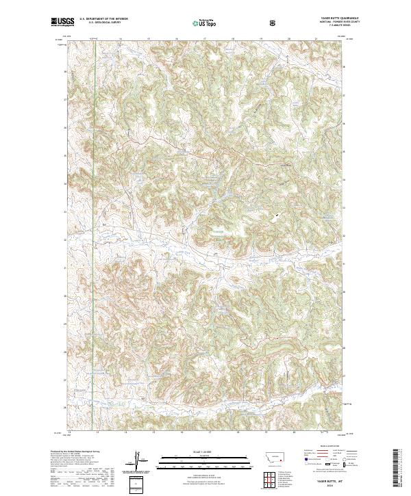 Yager Butte, MT — USGS 7.5-minute topo (2024)