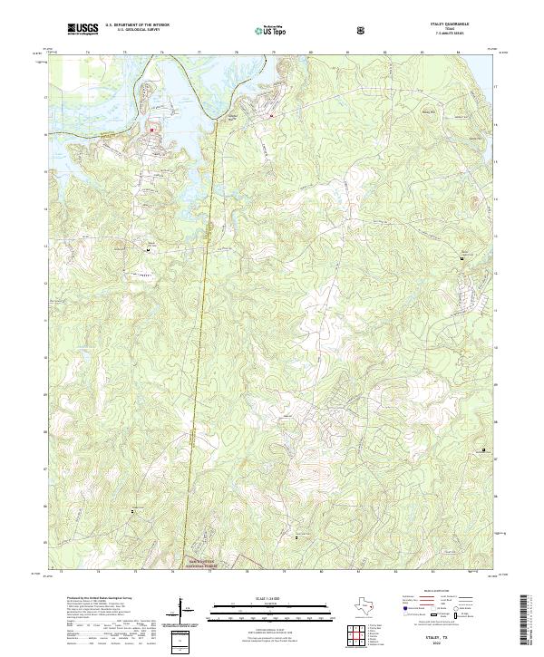 Staley, TX — USGS 7.5-minute topo (2022)