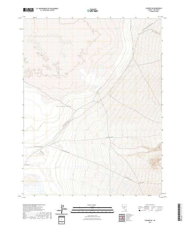 Carvers NE, NV — USGS 7.5-minute topo (2021)