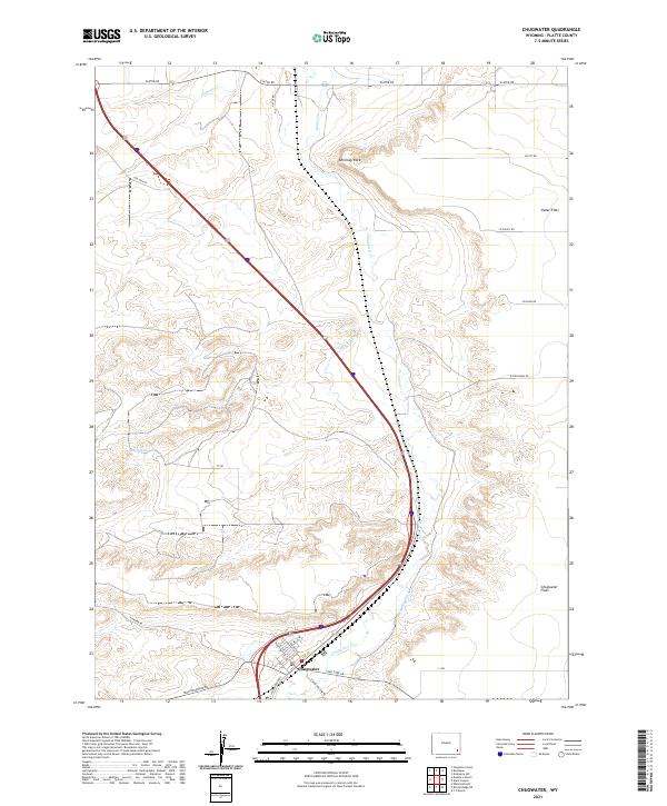 Chugwater, WY — USGS 7.5-minute topo (2021)