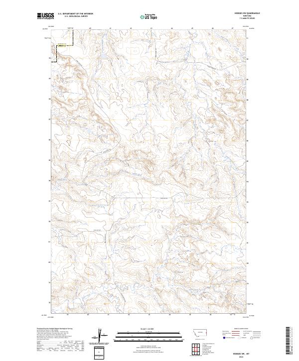 Hodges SW, MT — USGS 7.5-minute topo (2024)