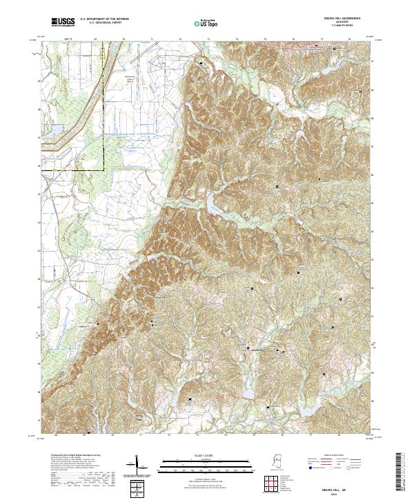 Gravel Hill, MS — USGS 7.5-minute topo (2024)
