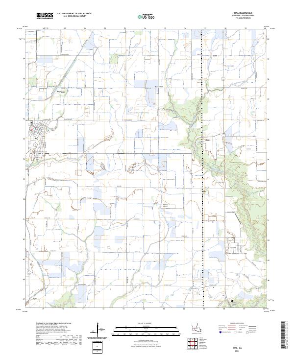 Iota, LA — USGS 7.5-minute topo (2024)