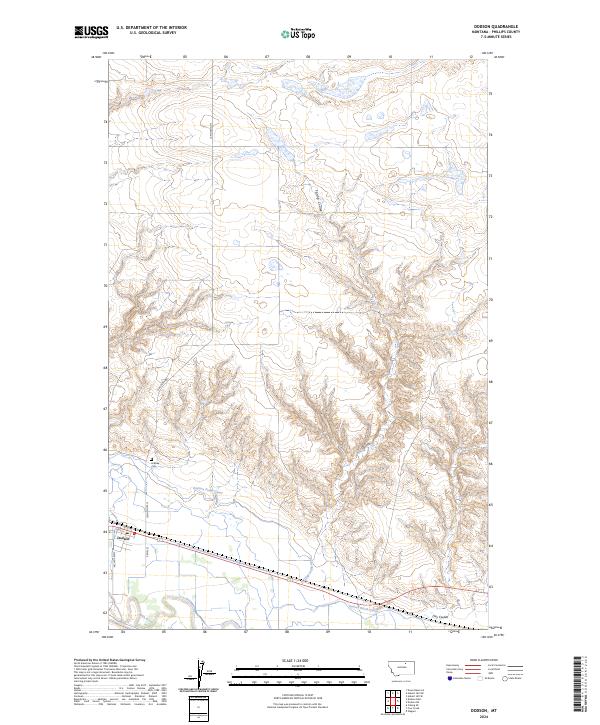 Dodson, MT — USGS 7.5-minute topo (2024)