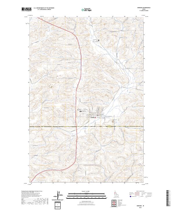 Genesee, ID — USGS 7.5-minute topo (2024)