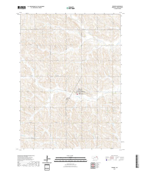 Winside, NE — USGS 7.5-minute topo (2021)
