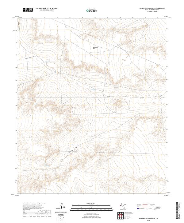 Molesworth Mesa South, TX — USGS 7.5-minute topo (2022)