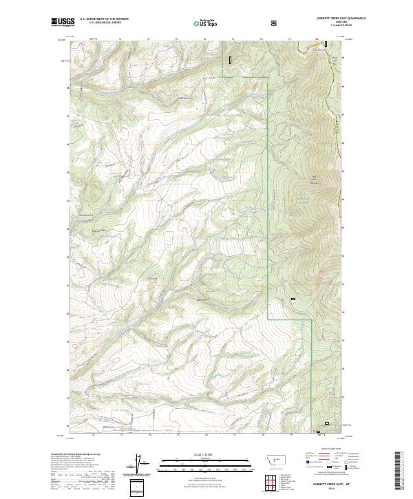 Gurnett Creek East, MT — USGS 7.5-minute topo (2024)