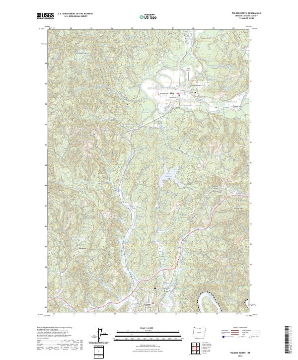Toledo North, OR — USGS 7.5-minute topo (2024)
