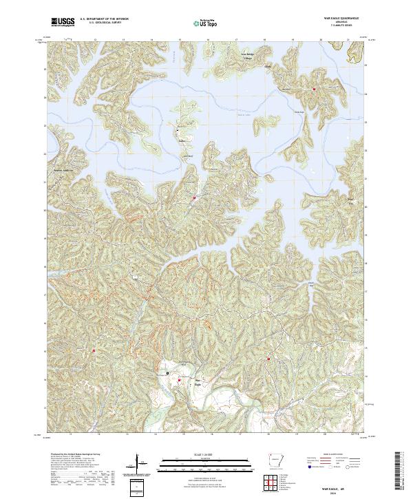 War Eagle, AR — USGS 7.5-minute topo (2024)