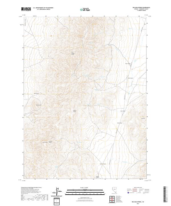 Delvada Spring, NV — USGS 7.5-minute topo (2021)