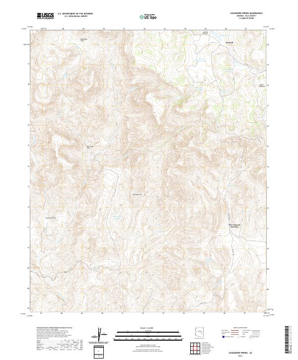 Cassadore Spring, AZ — USGS 7.5-minute topo (2021)