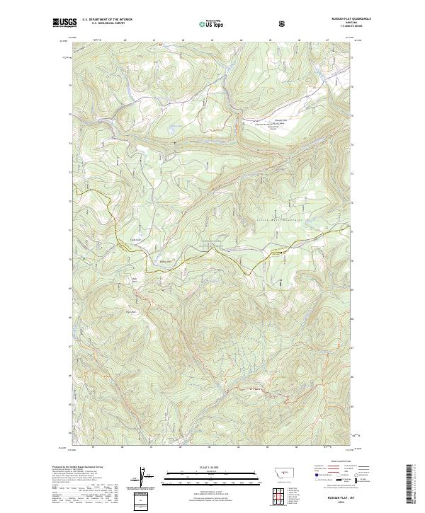 Russian Flat, MT — USGS 7.5-minute topo (2024)
