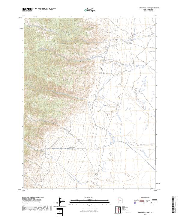 Indian Farm Creek, UT — USGS 7.5-minute topo (2023)