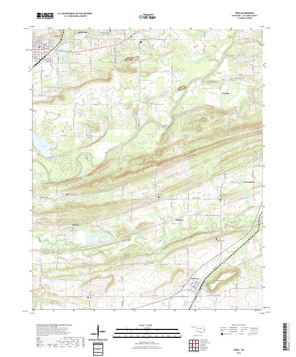 Spiro, OK — USGS 7.5-minute topo (2022)