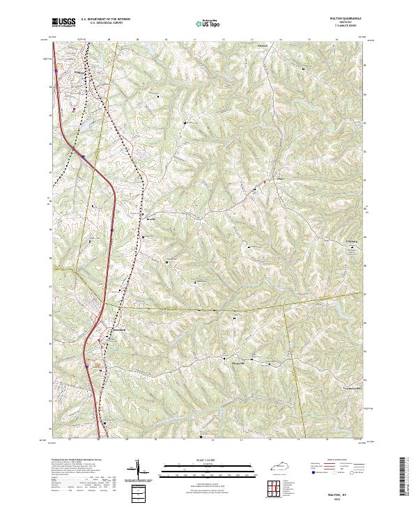 Walton, KY — USGS 7.5-minute topo (2022)