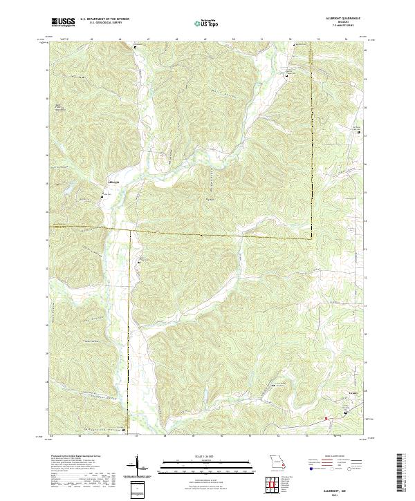 Allbright, MO — USGS 7.5-minute topo (2021)