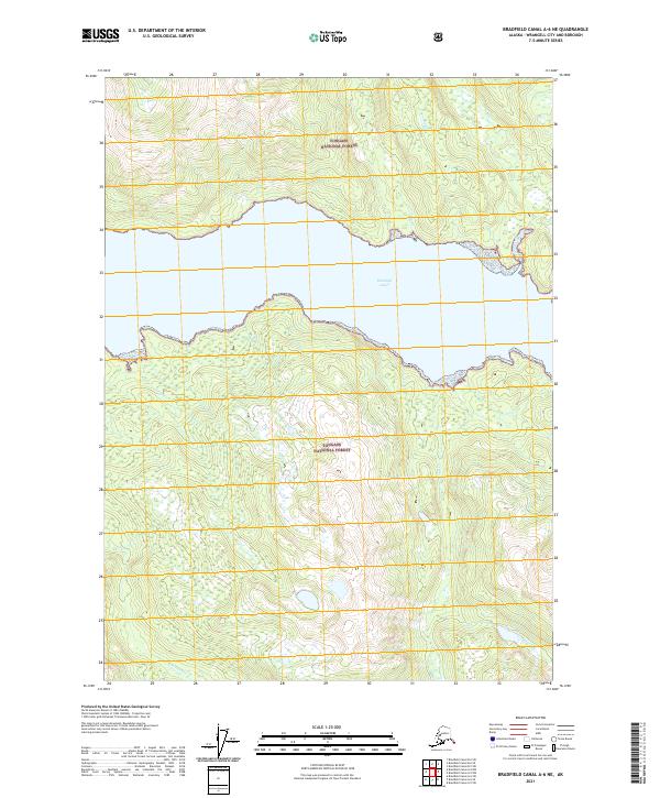 Bradfield Canal A-6 NE, AK — USGS 7.5-minute topo (2021)