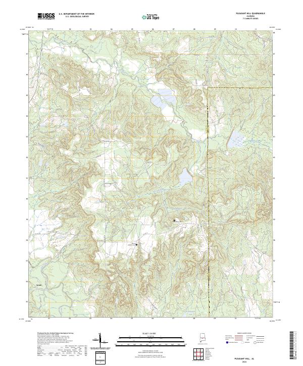 Pleasant Hill, AL — USGS 7.5-minute topo (2024)