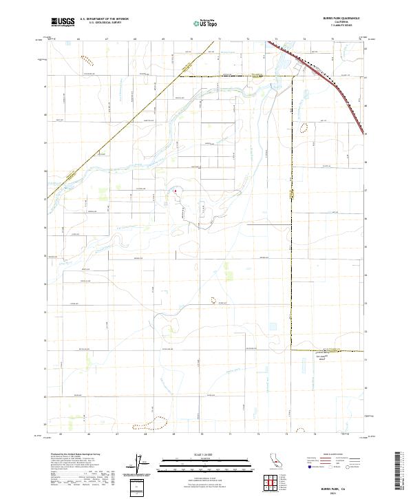 Burris Park, CA — USGS 7.5-minute topo (2021)
