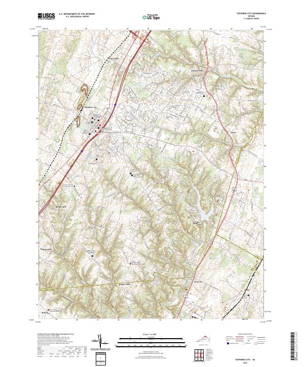 Stephens City, VA — USGS 7.5-minute topo (2022)
