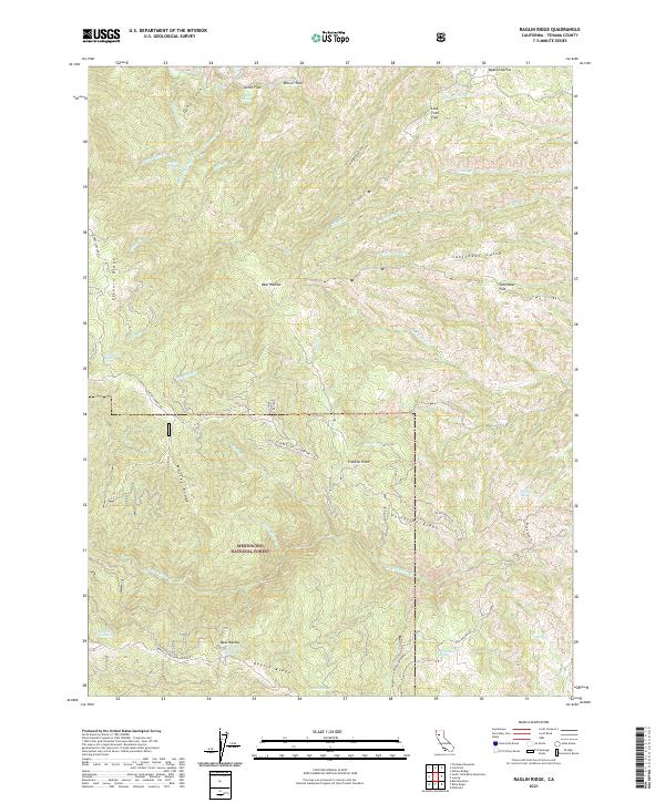 Raglin Ridge, CA — USGS 7.5-minute topo (2021)