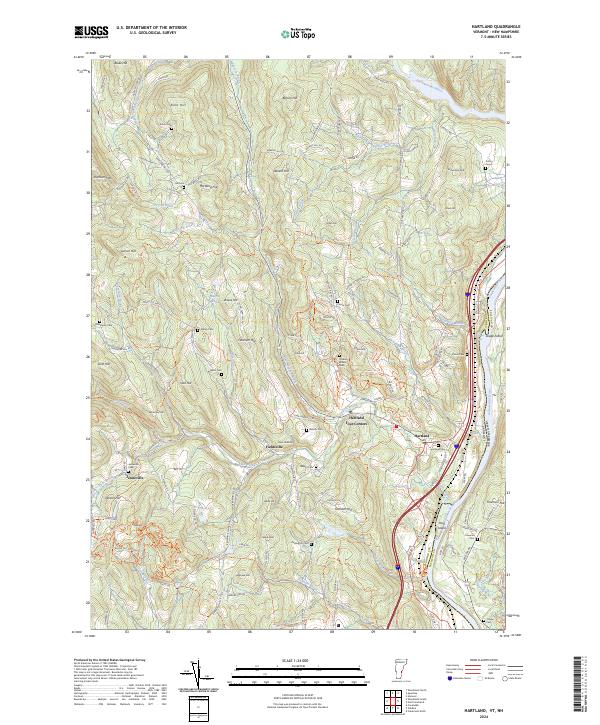 Hartland, VT-NH — USGS 7.5-minute topo (2024)