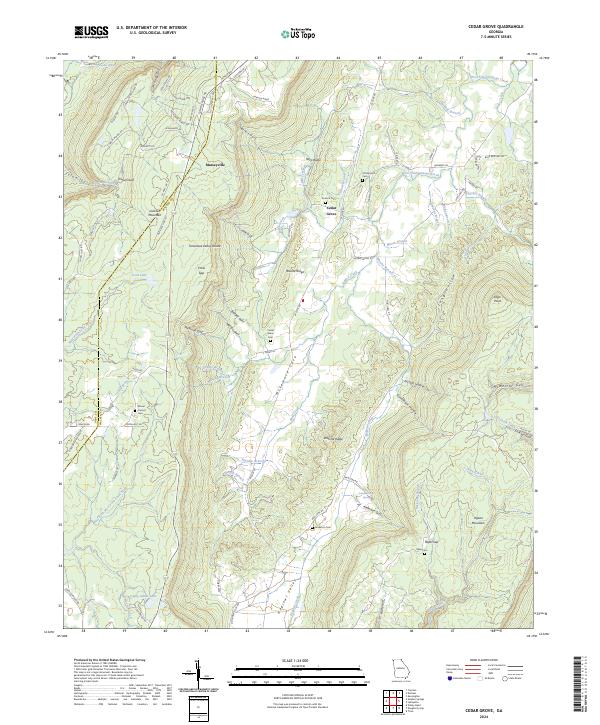 Cedar Grove, GA — USGS 7.5-minute topo (2024)