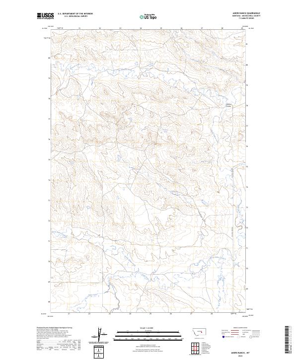 Akers Ranch, MT — USGS 7.5-minute topo (2024)
