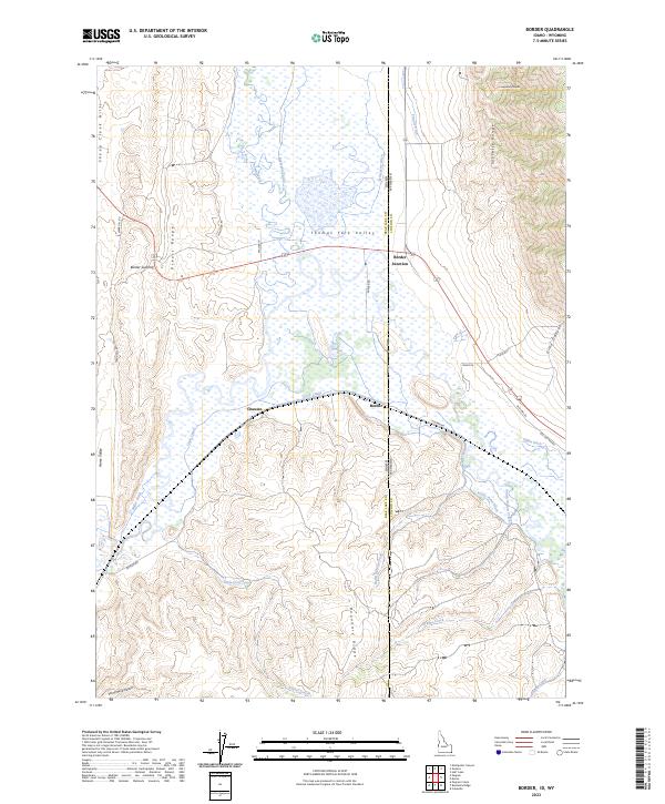 Border, ID-WY — USGS 7.5-minute topo (2023)