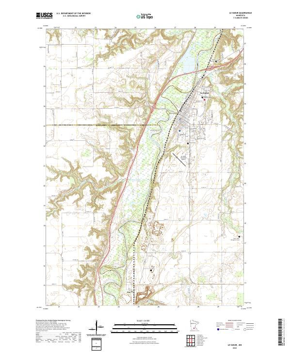 Le Sueur, MN — USGS 7.5-minute topo (2022)