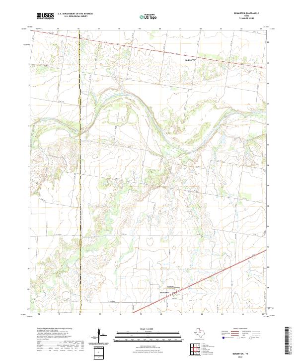 Bomarton, TX — USGS 7.5-minute topo (2022)