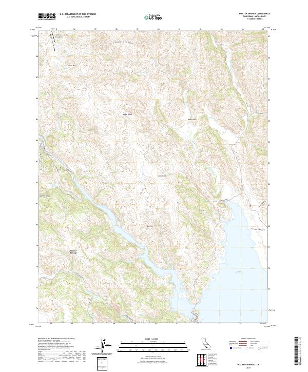 Walter Springs, CA — USGS 7.5-minute topo (2021)