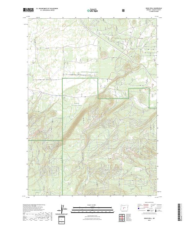 Grass Well, OR — USGS 7.5-minute topo (2023)