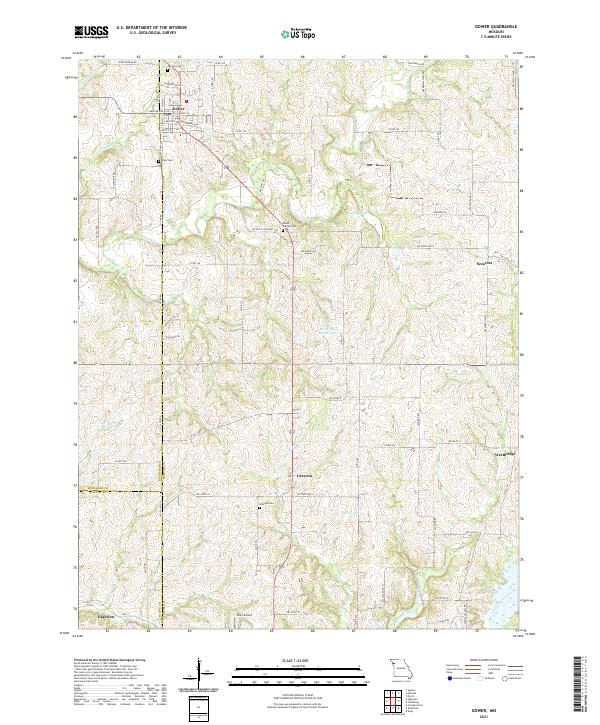 Gower, MO — USGS 7.5-minute topo (2021)