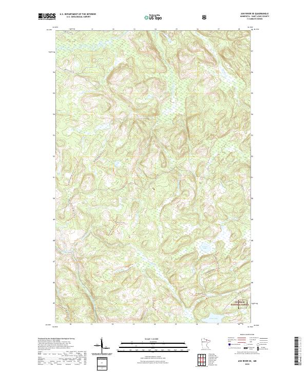 Ash River SE, MN — USGS 7.5-minute topo (2022)