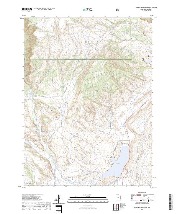 Steinaker Reservoir, UT — USGS 7.5-minute topo (2023)