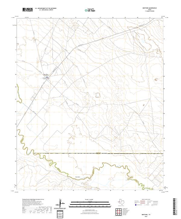 Mentone, TX — USGS 7.5-minute topo (2022)