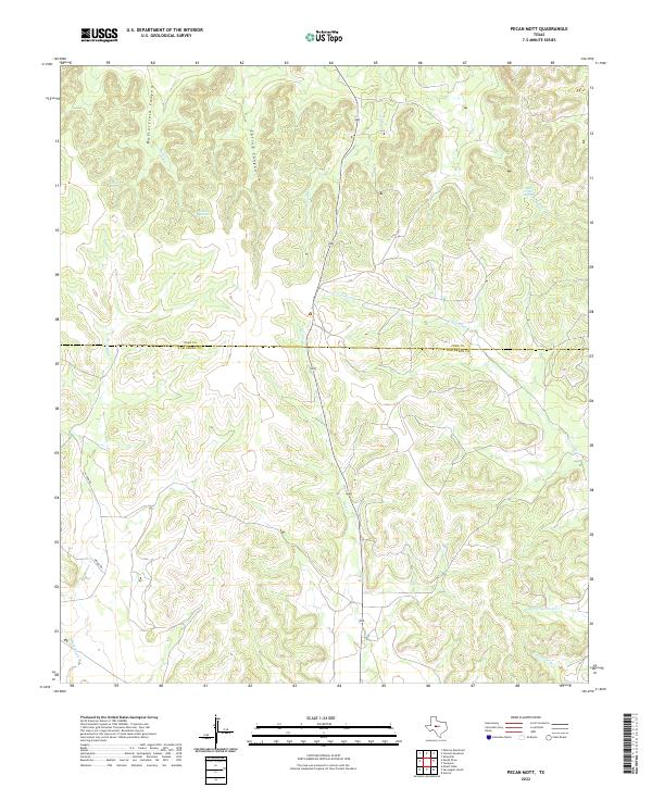 Pecan Mott, TX — USGS 7.5-minute topo (2022)