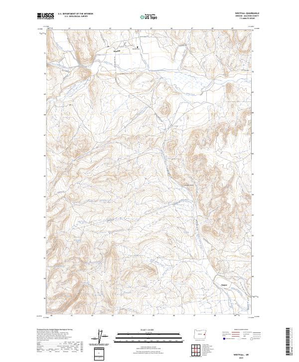 Westfall, OR — USGS 7.5-minute topo (2023)