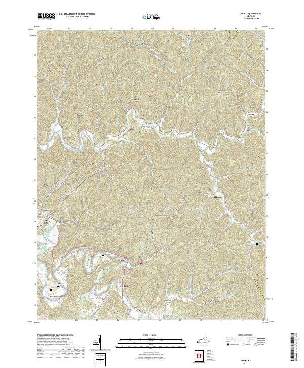 Lenox, KY — USGS 7.5-minute topo (2022)