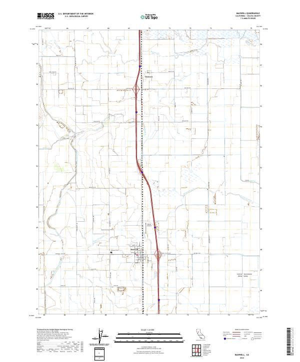 Maxwell, CA — USGS 7.5-minute topo (2022)