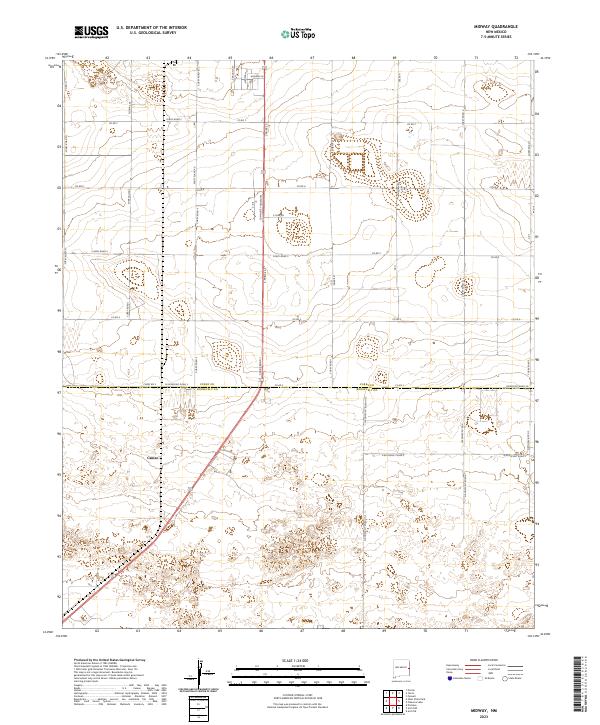 Midway, NM — USGS 7.5-minute topo (2023)