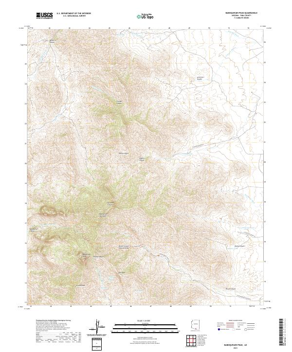 Baboquivari Peak, AZ — USGS 7.5-minute topo (2021)
