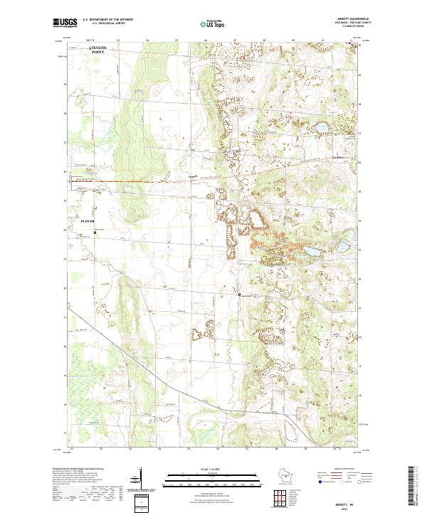 Arnott, WI — USGS 7.5-minute topo (2022)