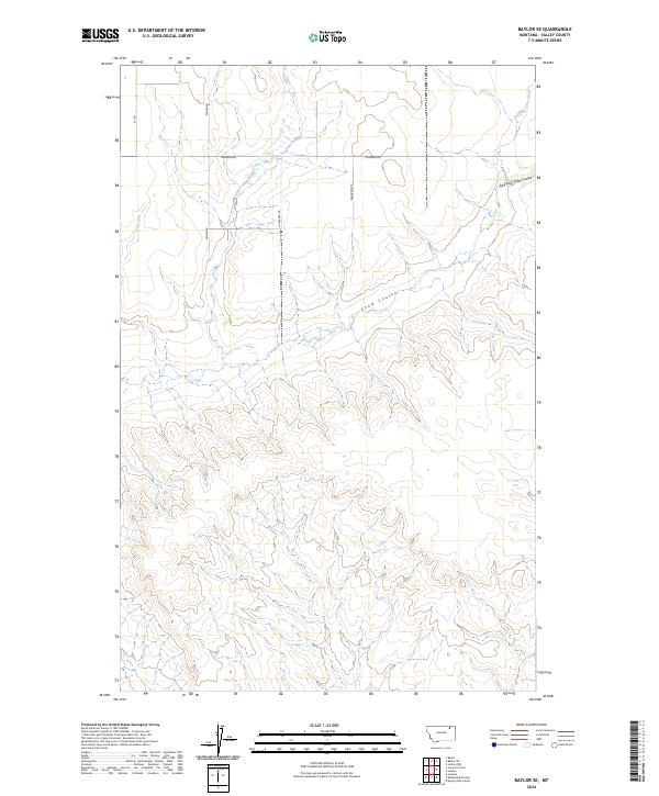 Baylor SE, MT — USGS 7.5-minute topo (2024)