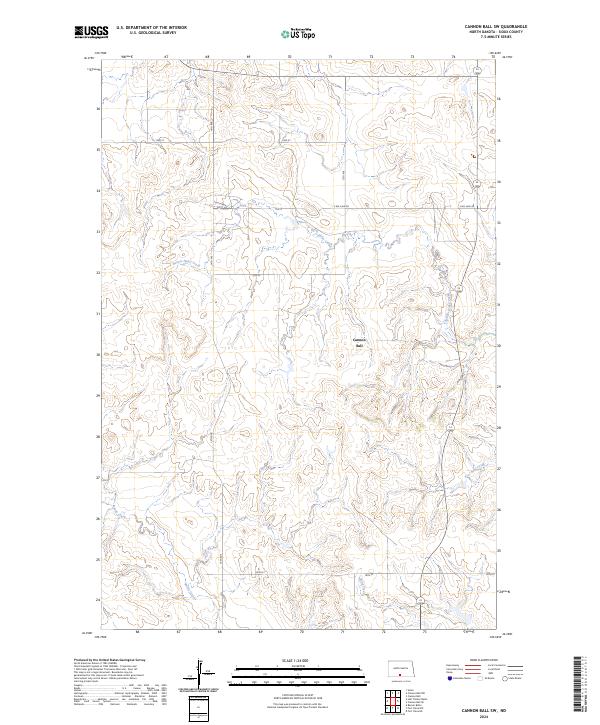 Cannon Ball SW, ND — USGS 7.5-minute topo (2024)