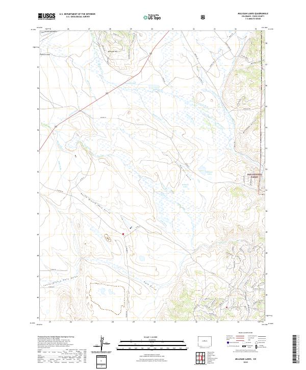 Milligan Lakes, CO — USGS 7.5-minute topo (2022)