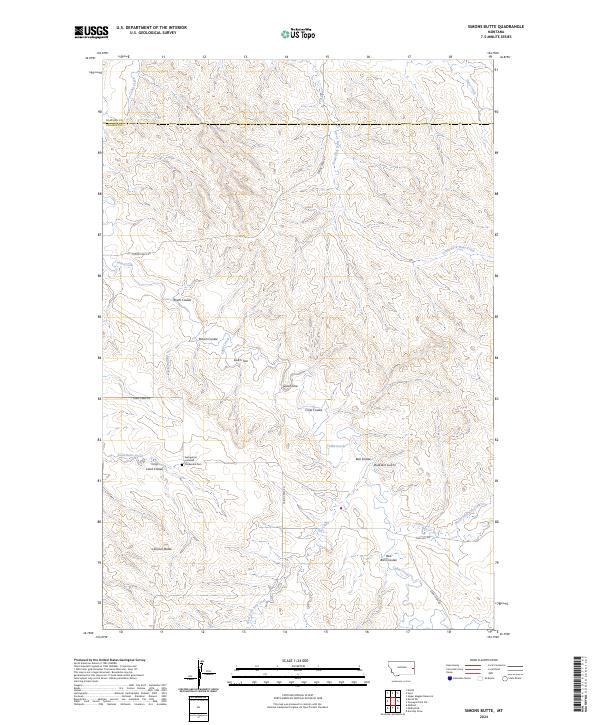 Simons Butte, MT — USGS 7.5-minute topo (2024)