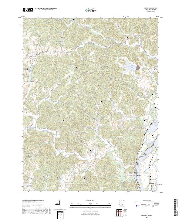 Addison, OH-WV — USGS 7.5-minute topo (2023)